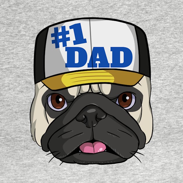 Pug #1 Dad Fathers Day by Noseking